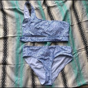 NWOT SHEIN BLUE SPECKLE BIKINI SET